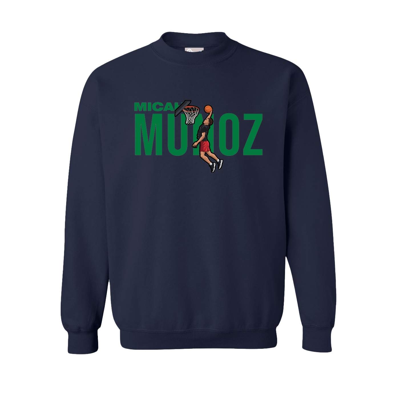 Fleece Crew — Player Name in Navy