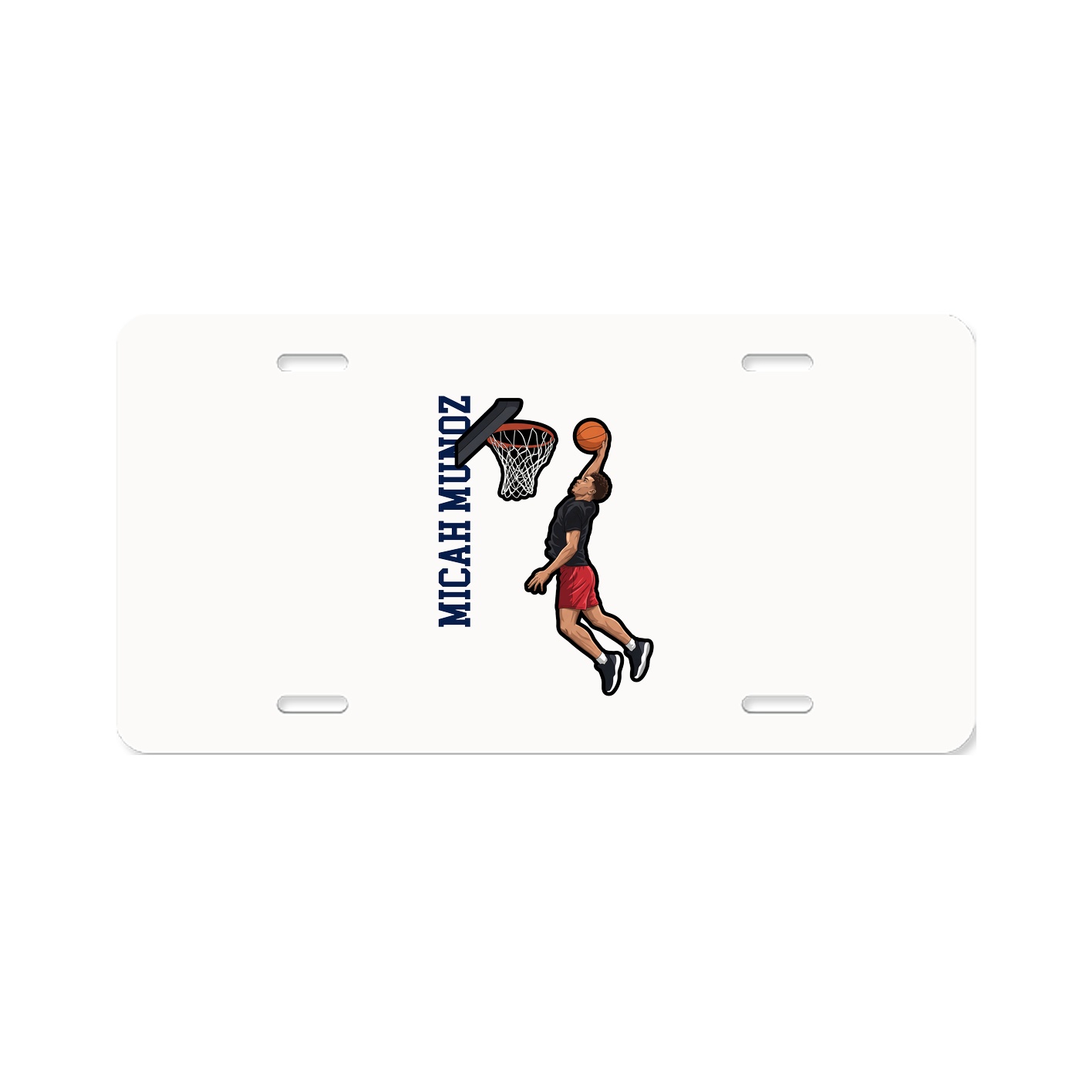 License Plate — Name Vertical in Classic