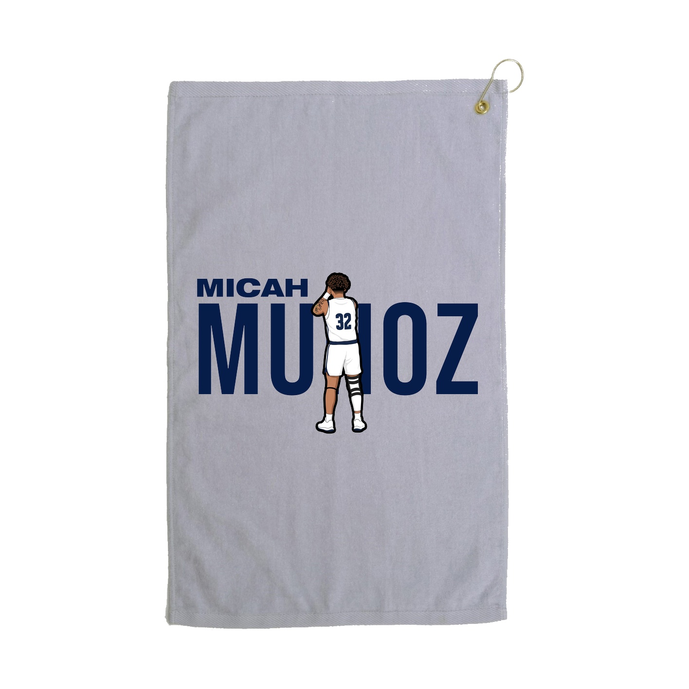 Golf Towel — Player Name in Grey