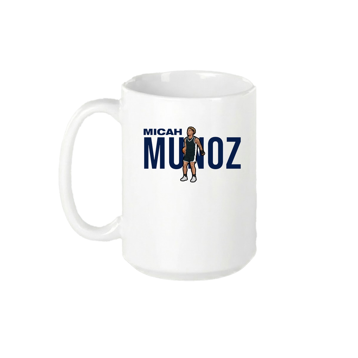 15oz Coffee Mug — Player Name in White