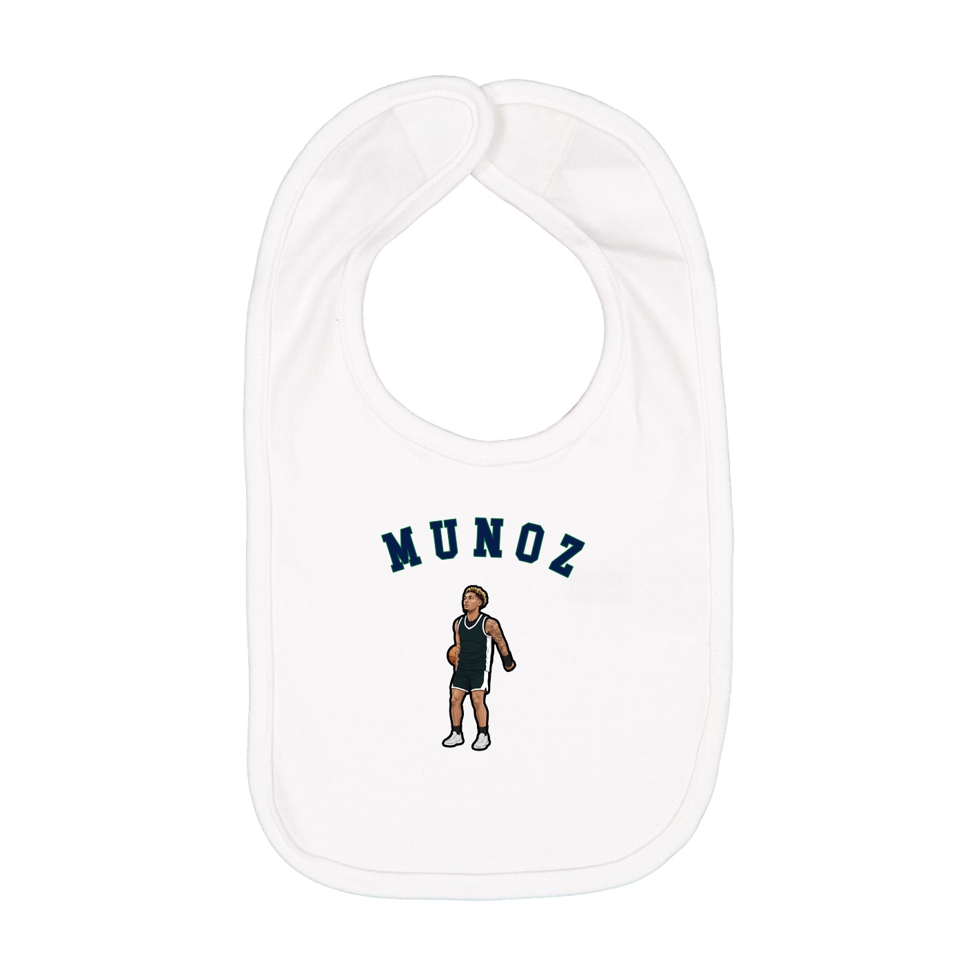 Infant Bib — Shirsey Arch in White