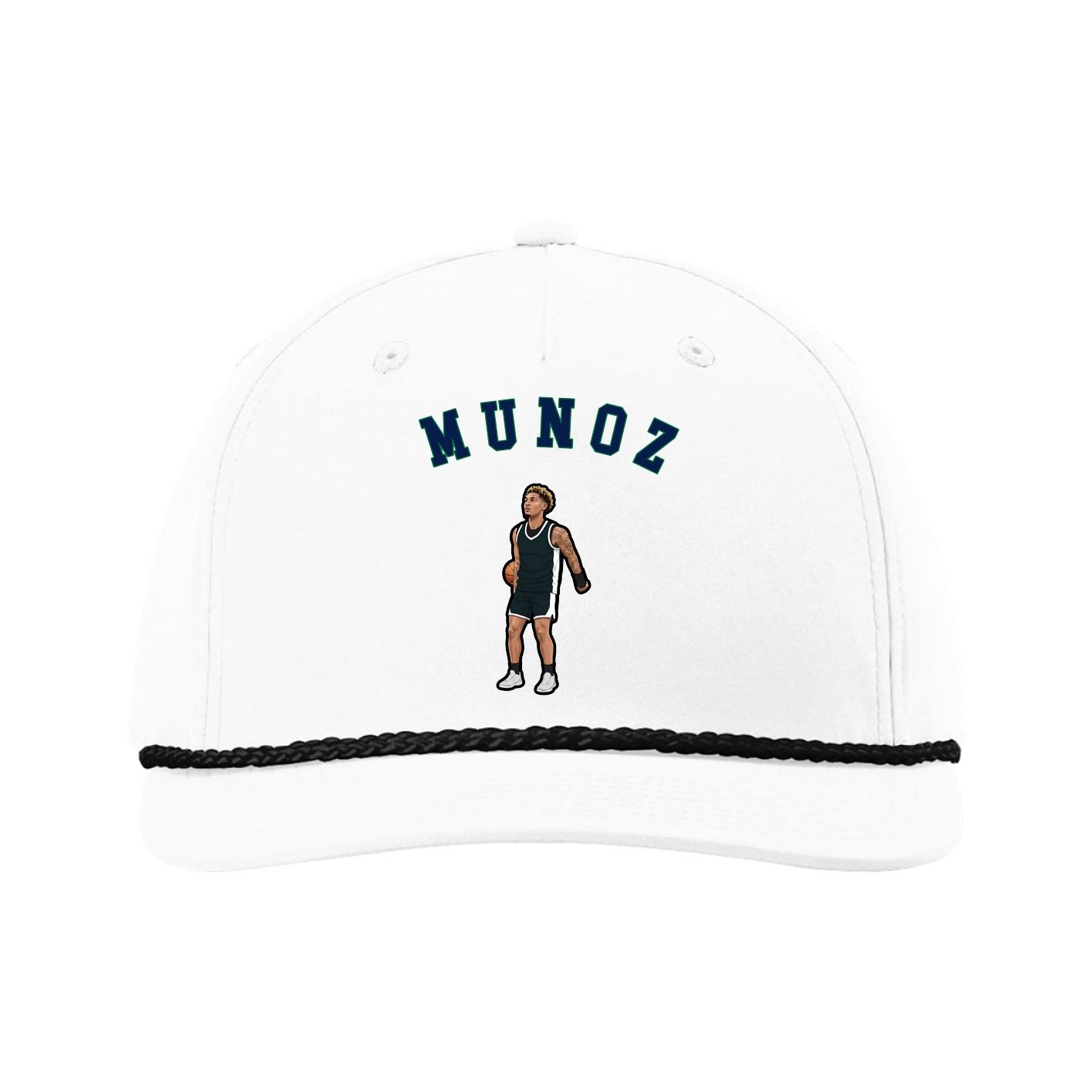 Five-Panel Classic Rope Cap — Shirsey Arch in White