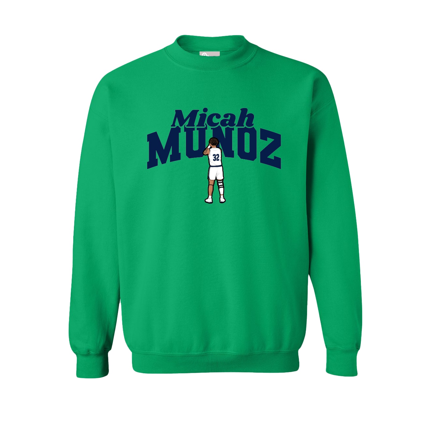 Fleece Crew — Signature Arch in Green