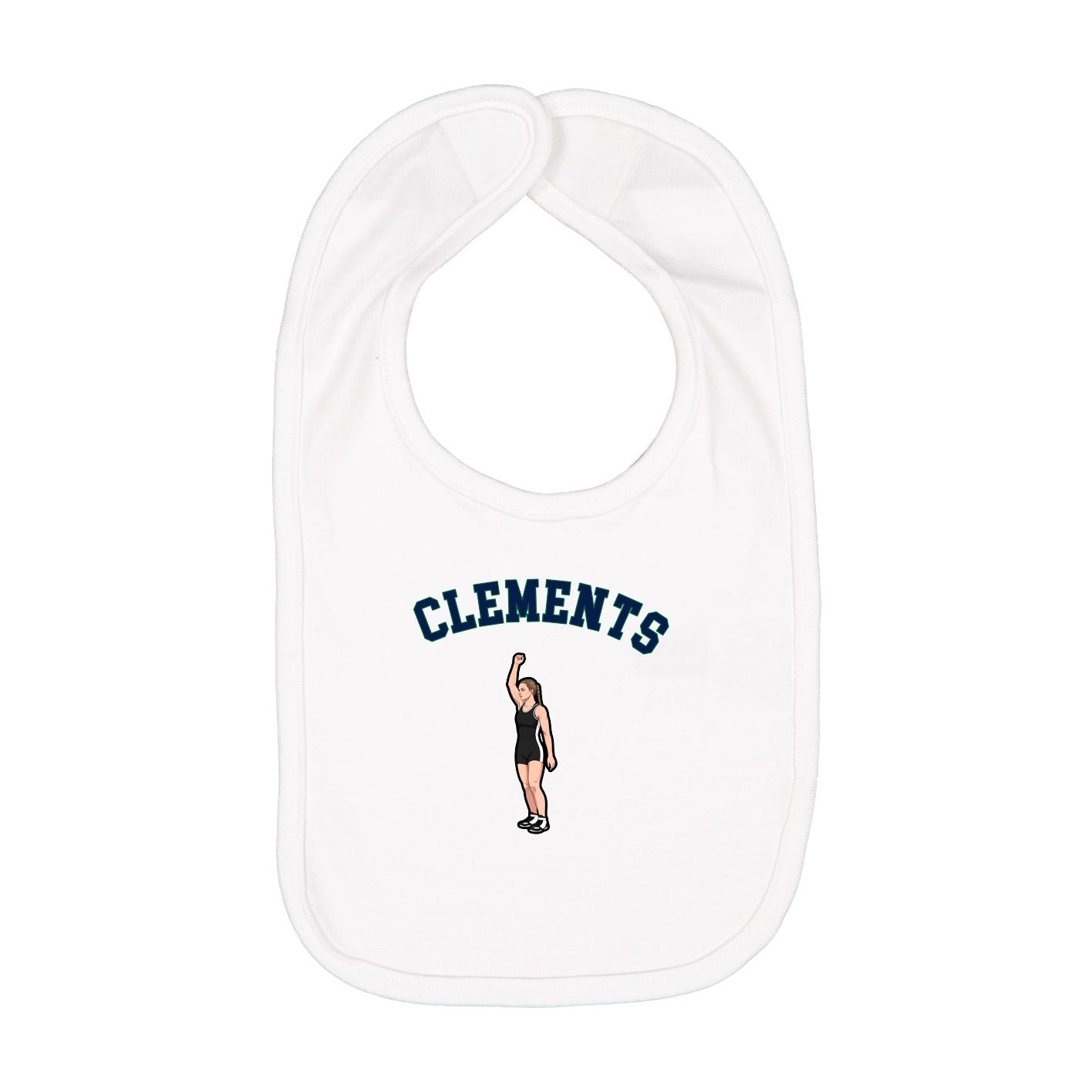 Infant Bib — Shirsey Arch in White