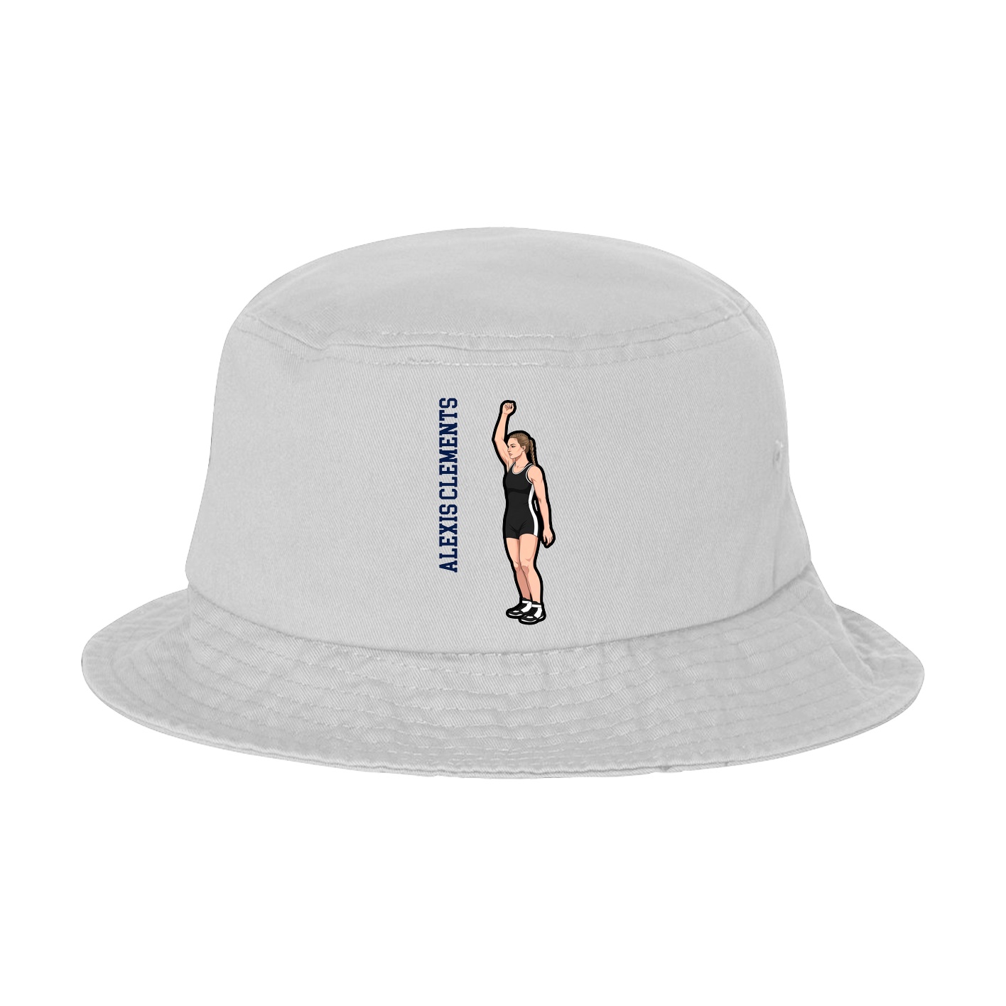Bucket Cap — Name Vertical in White