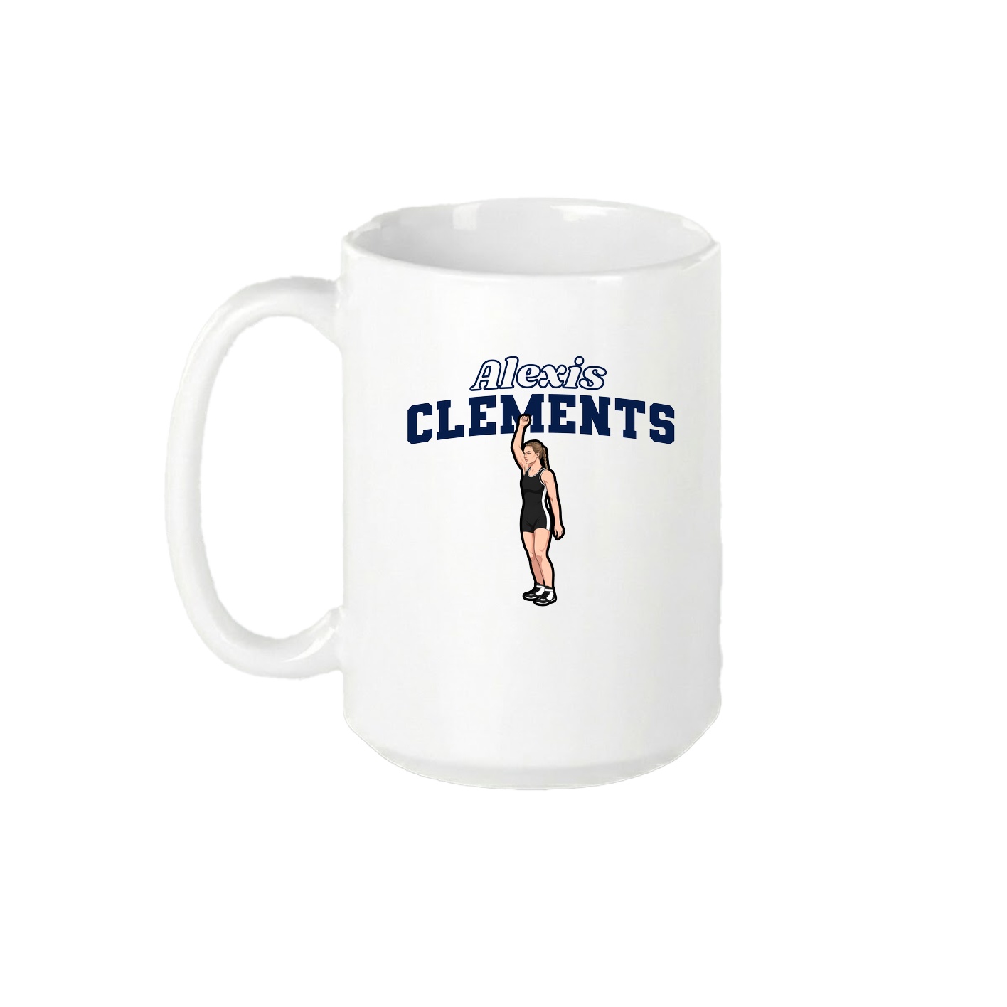 15oz Coffee Mug — Name Arch in White