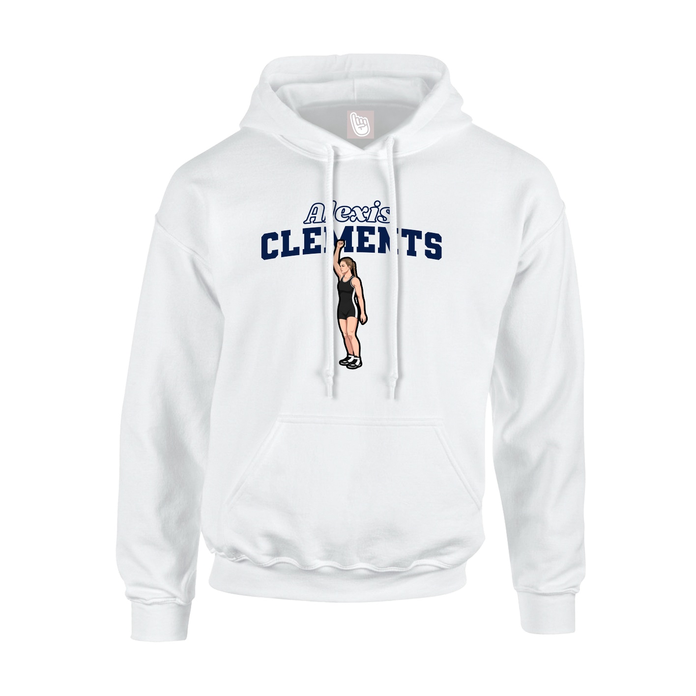 Hoodie — Name Arch in White