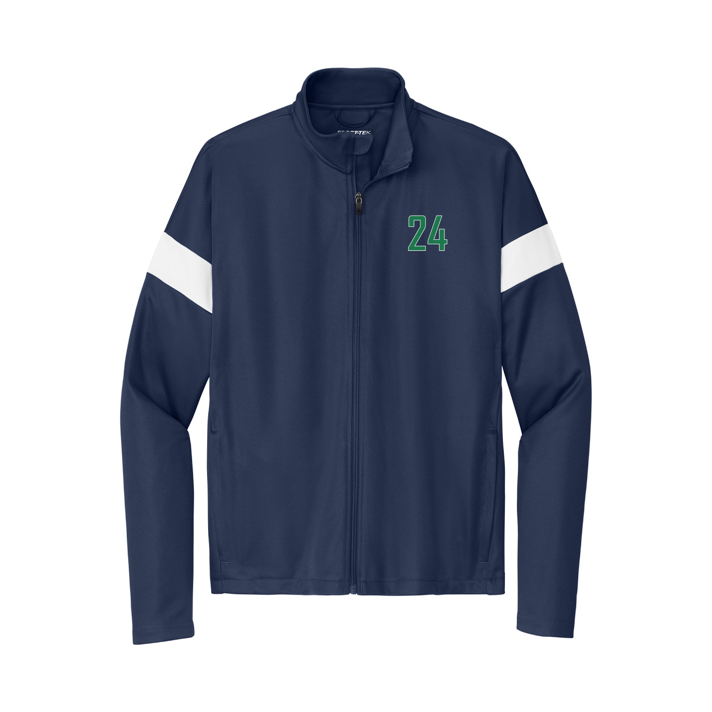 Team Travel Full-Zip Jacket — Front Shirsy in Navy/White