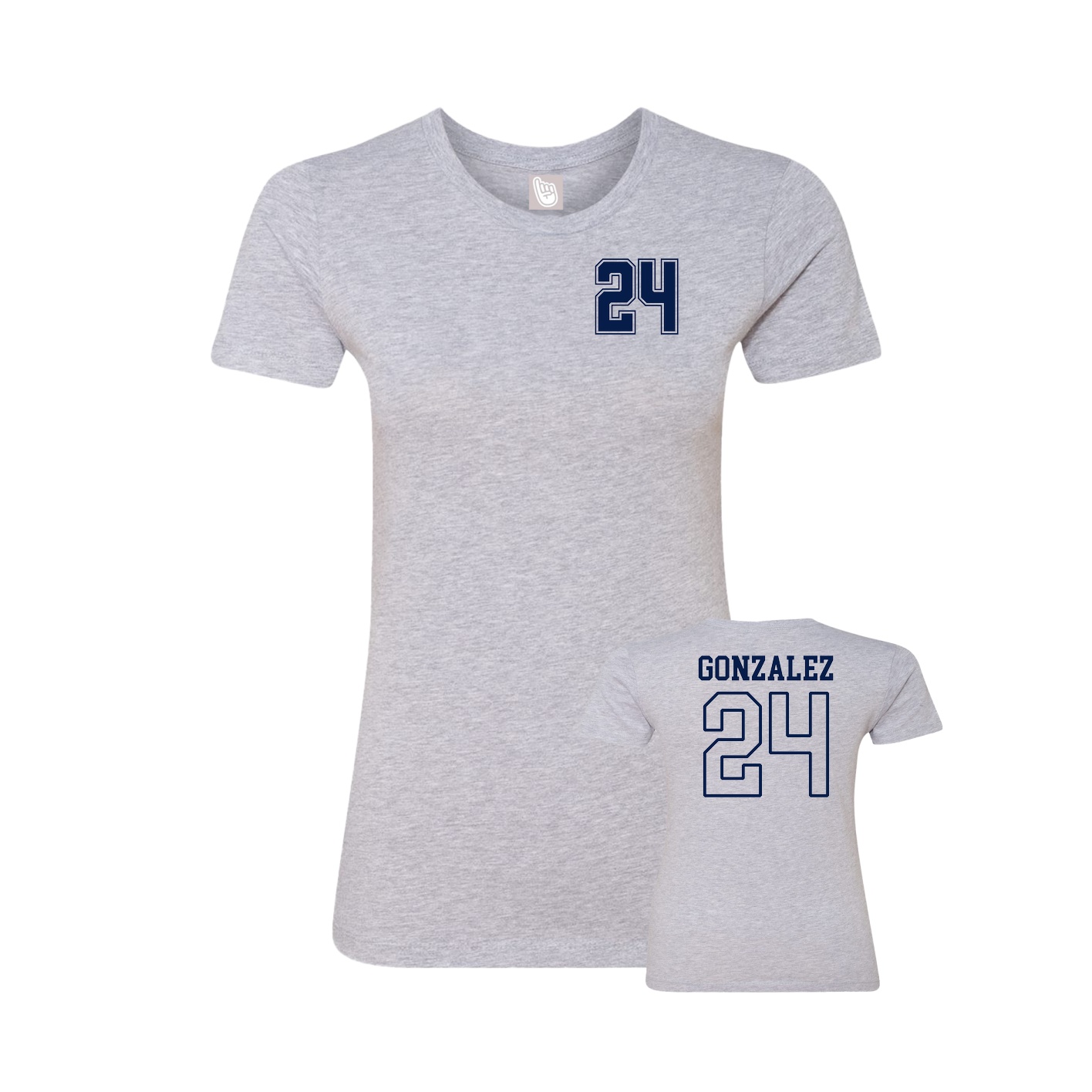 Womens Tee — Chest Back in Grey