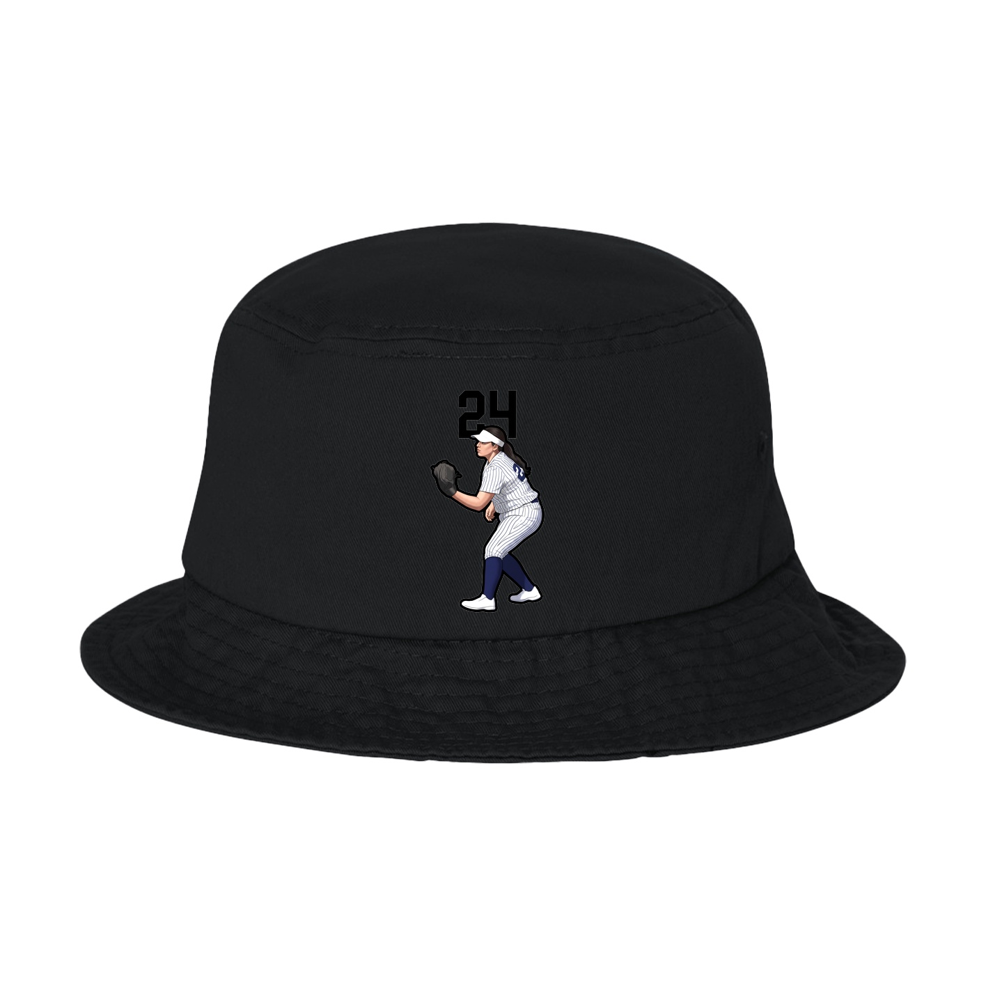Bucket Cap — Number Top in Black