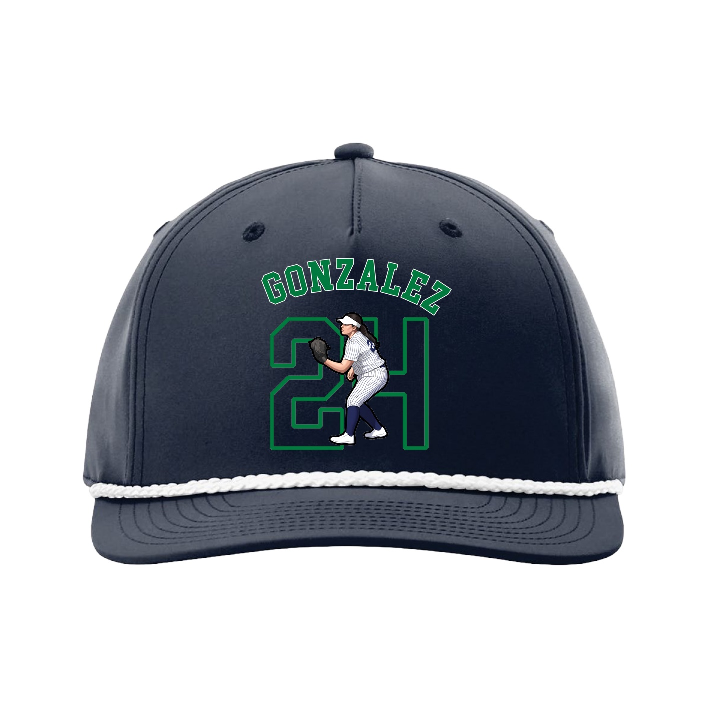 Five-Panel Classic Rope Cap — Shirsey Arch in Navy
