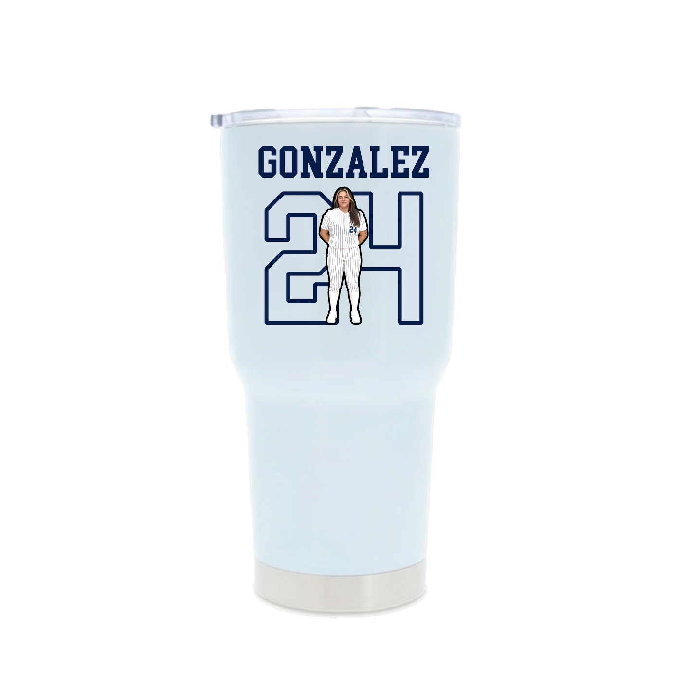 30oz Stainless Steel Tumbler — Shirsey in White