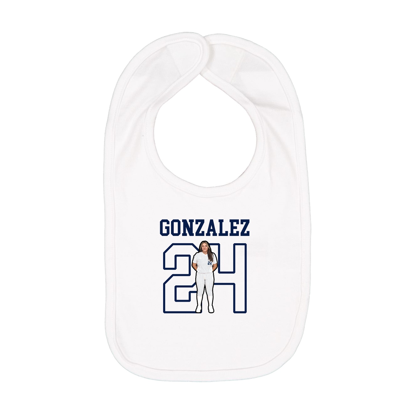 Infant Bib — Shirsey in White