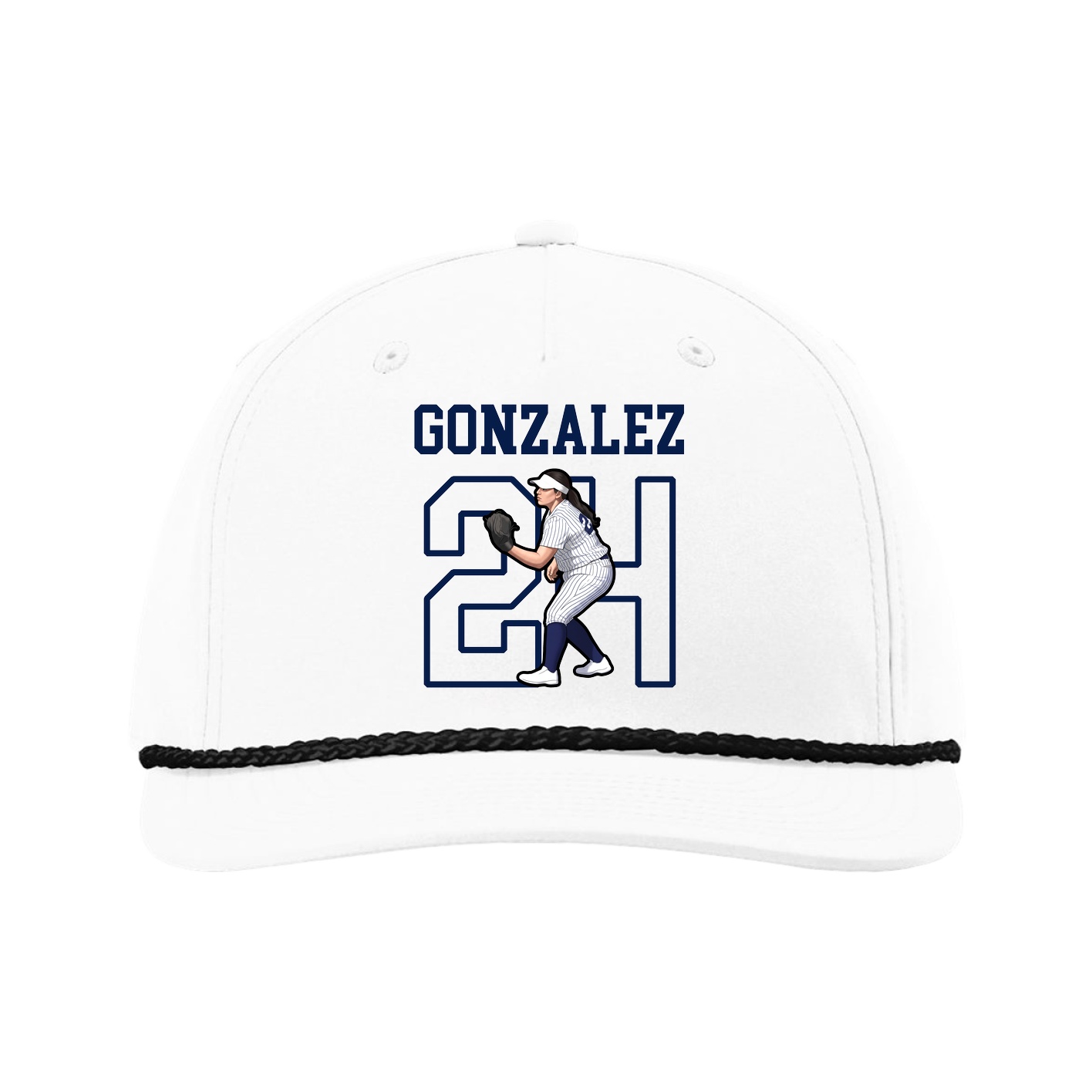 Five-Panel Classic Rope Cap — Shirsey in White