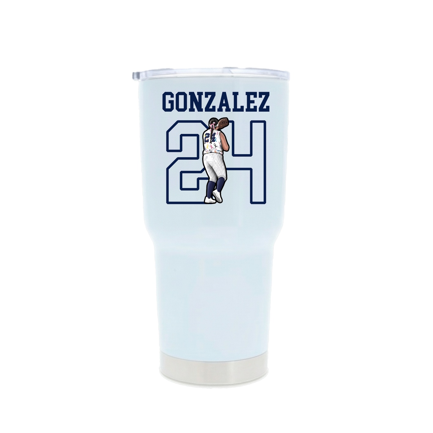30oz Stainless Steel Tumbler — Shirsey in White