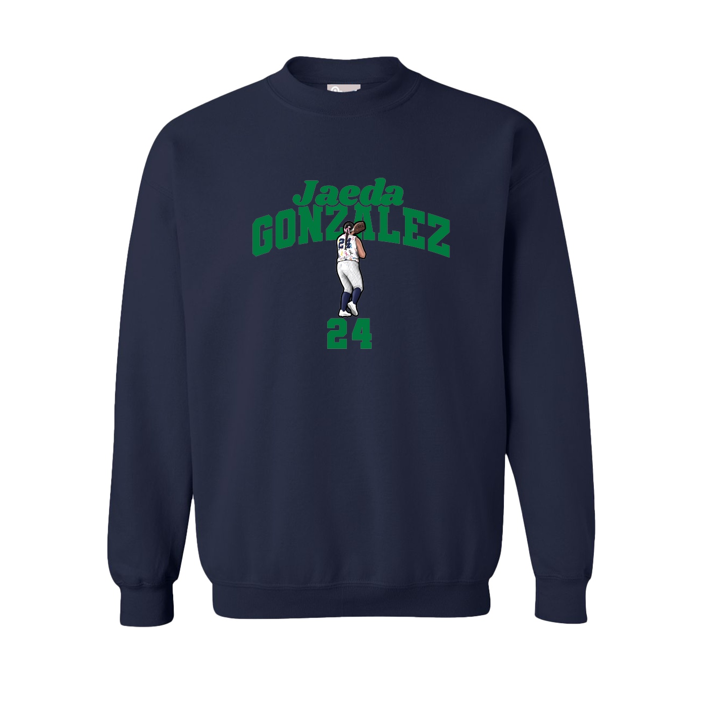 Fleece Crew — Signature Arch in Navy