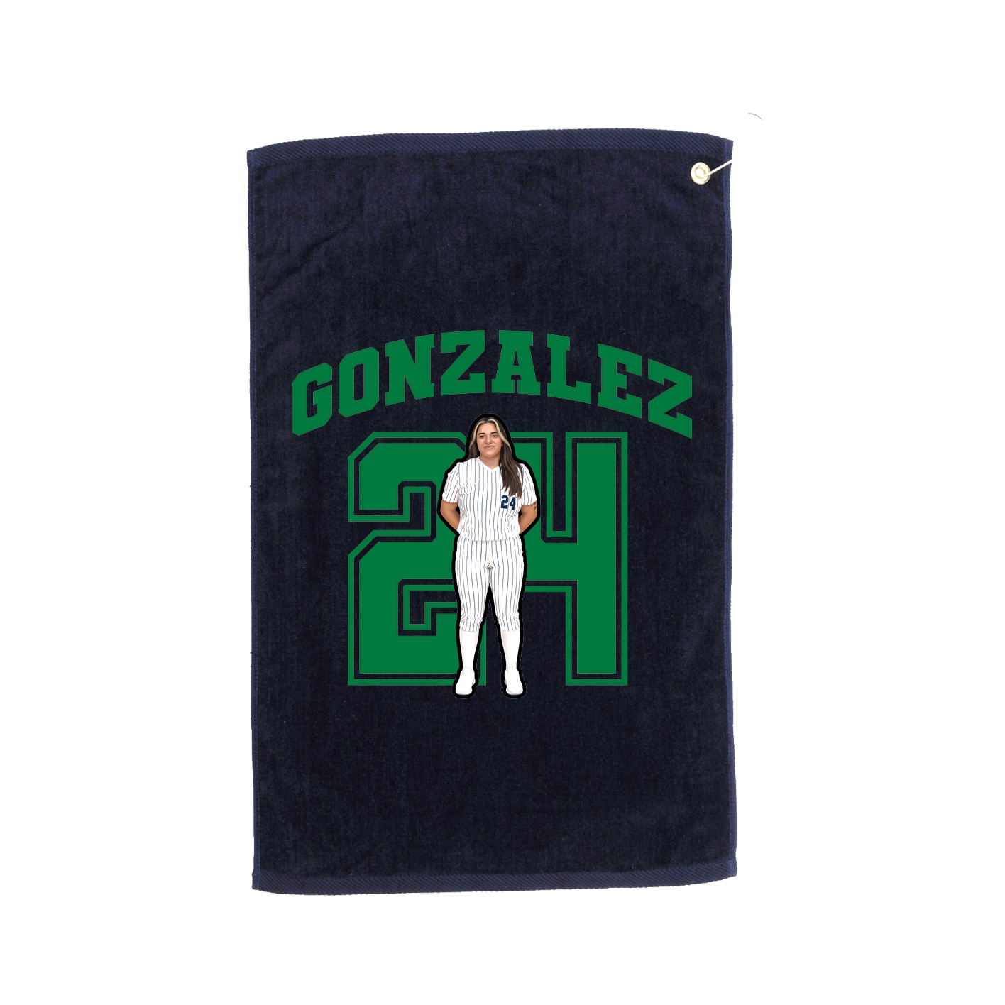 Golf Towel — Number in Navy