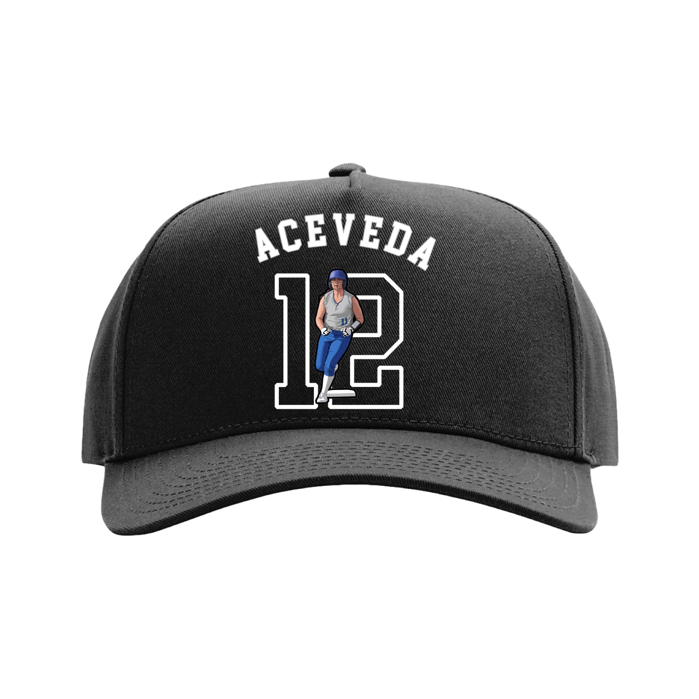 Full Fabric Five-Panel Champ Cap — Shirsey Arch in Black
