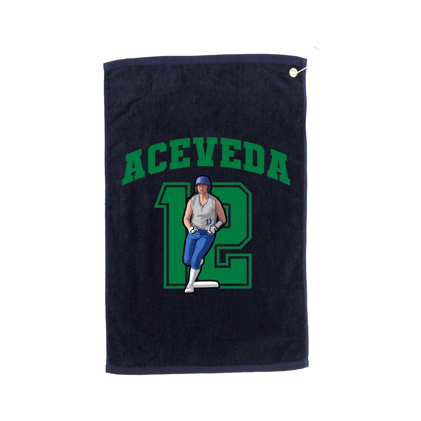 Golf Towel — Number in Navy