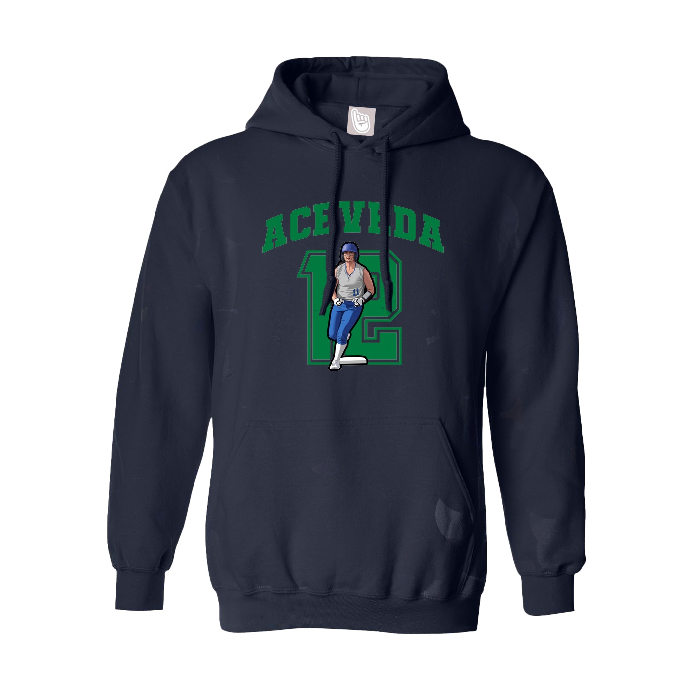 Hoodie — Number in Navy