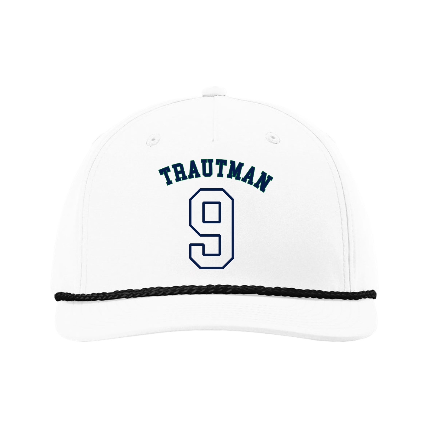 Five-Panel Classic Rope Cap — Shirsey Arch in White