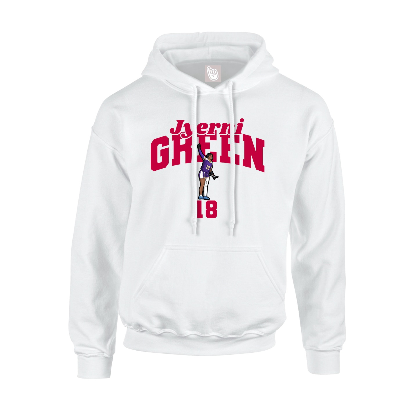 Youth Hoodie — Signature Arch in White