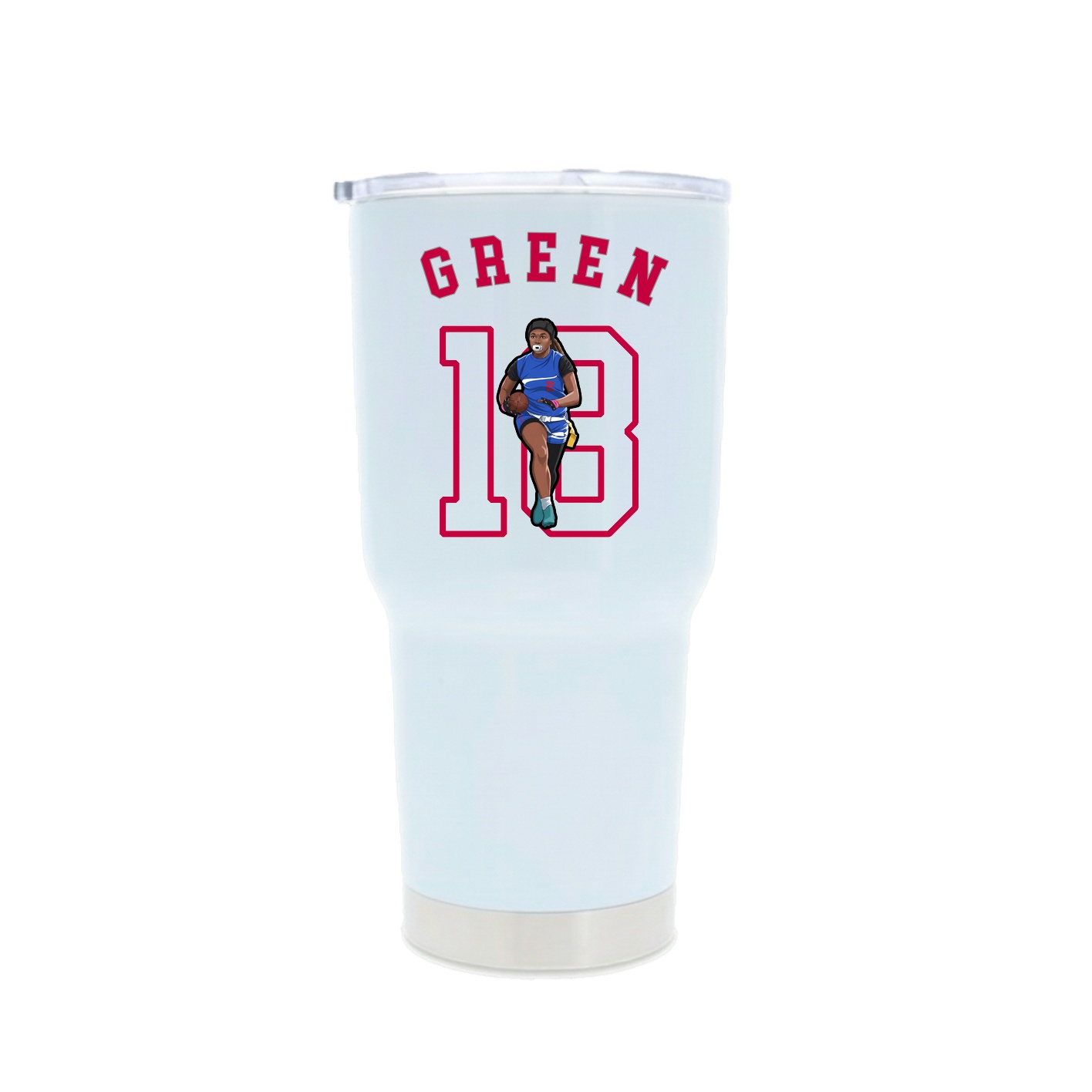 30oz Stainless Steel Tumbler — Shirsey Arch in White