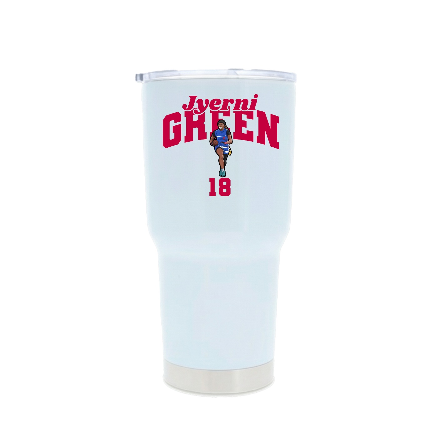 30oz Stainless Steel Tumbler — Signature Arch in White
