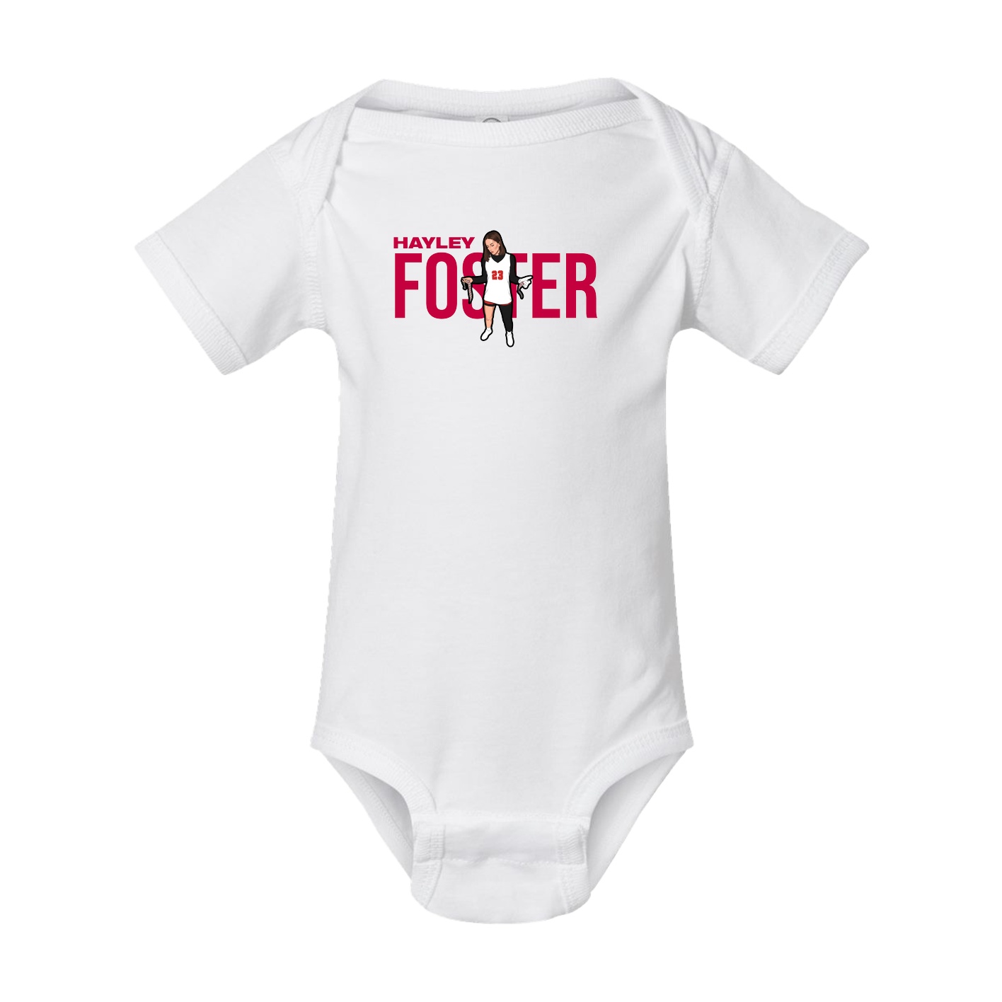 Baby Onesie — Player Name in White