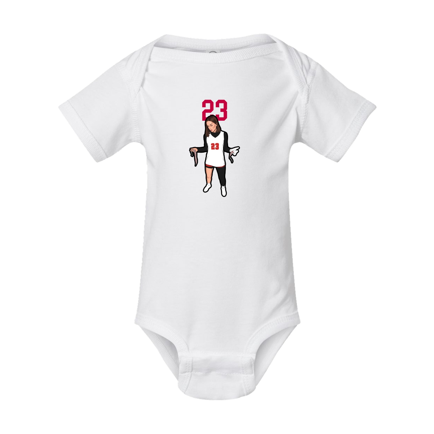 Baby Onesie — Number Top in White
