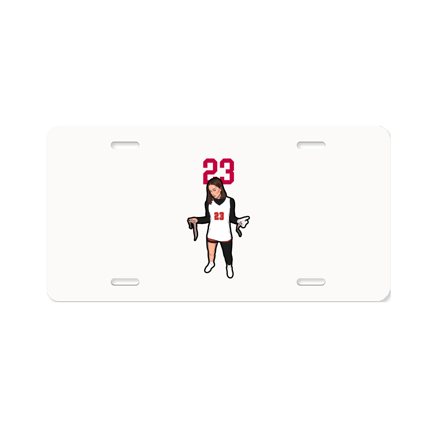 License Plate — Number Top in Classic