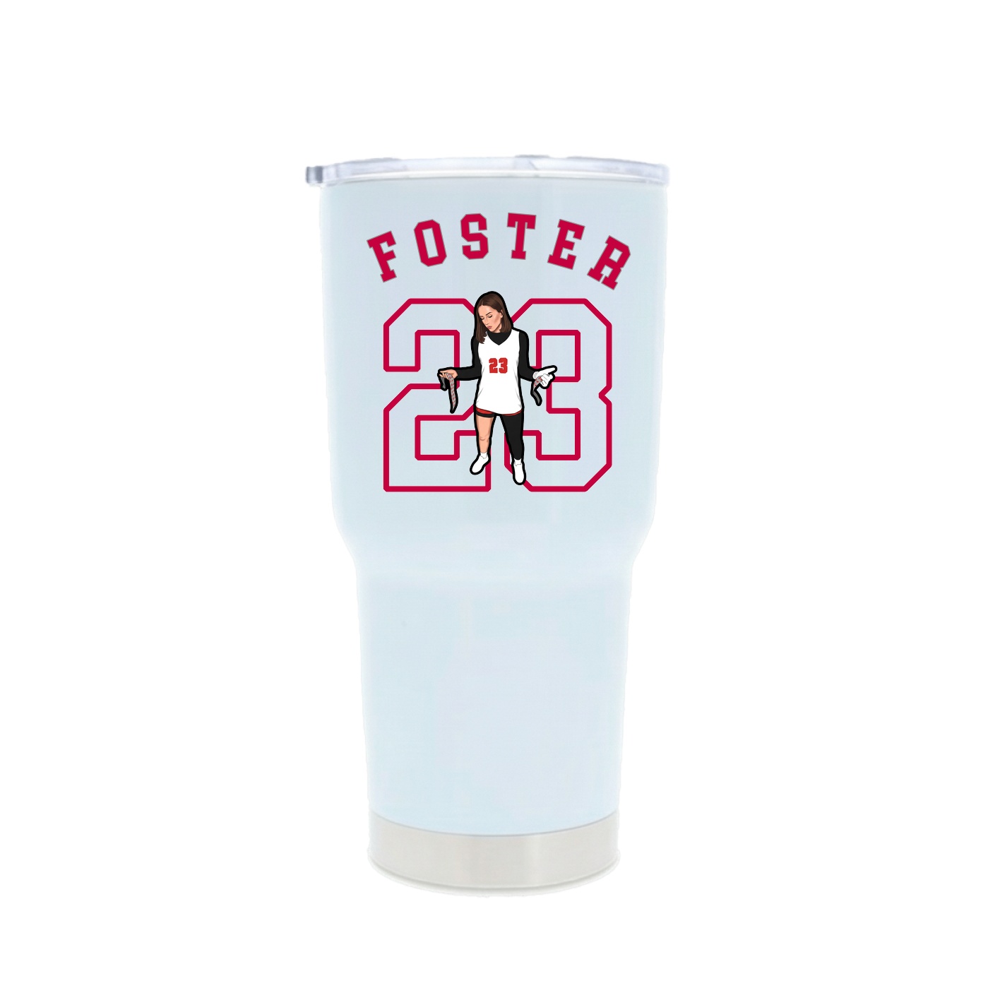 30oz Stainless Steel Tumbler — Shirsey Arch in White