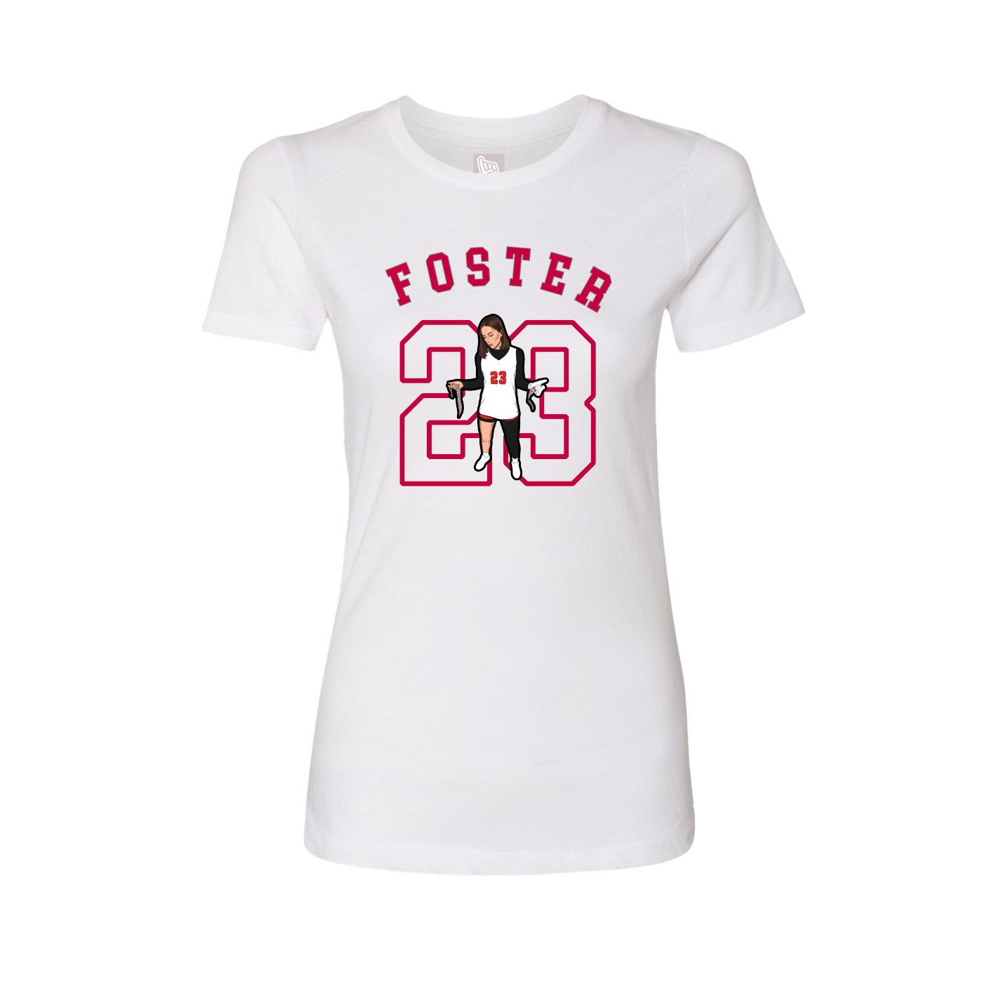 Fitted Women's Tee — Shirsey Arch in White