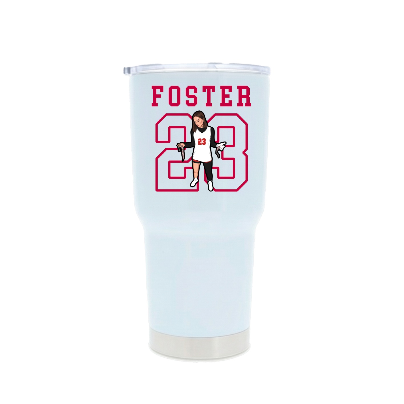30oz Stainless Steel Tumbler — Shirsey in White