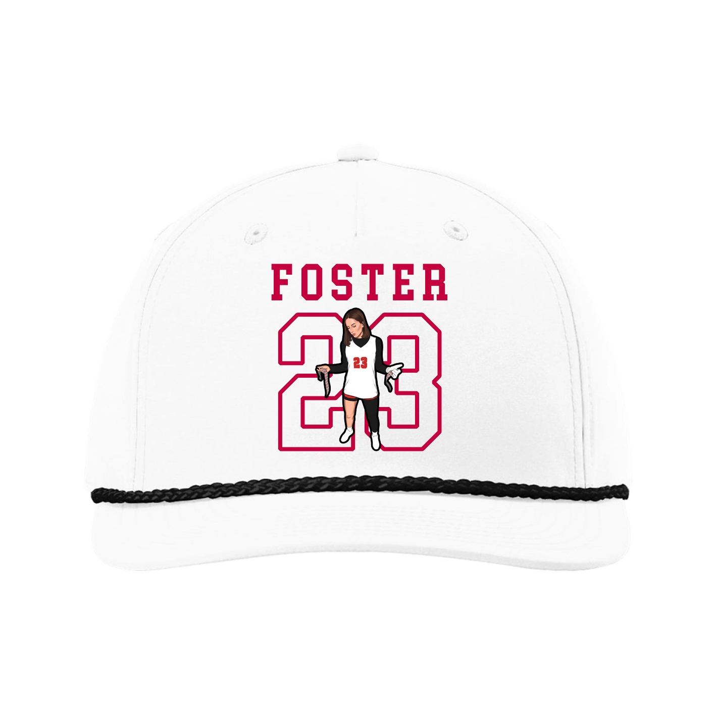 Five-Panel Classic Rope Cap — Shirsey in White
