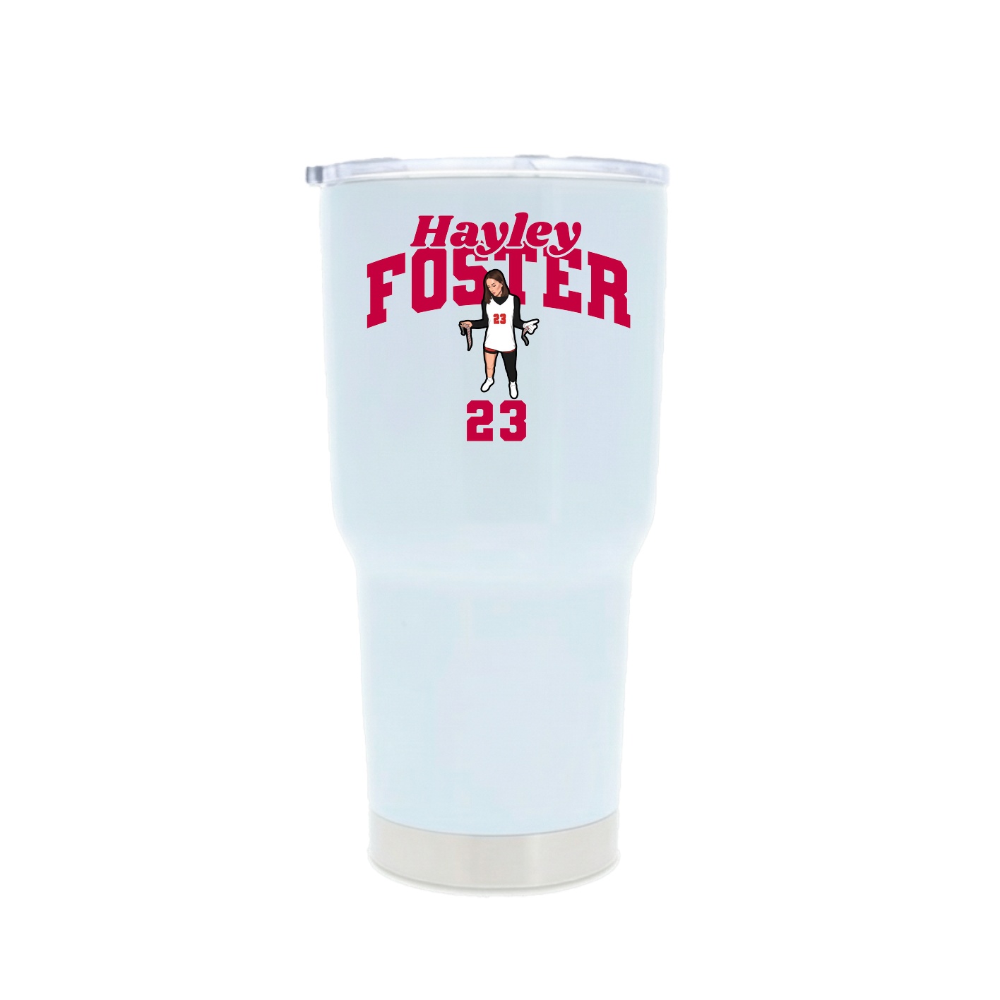 30oz Stainless Steel Tumbler — Signature Arch in White