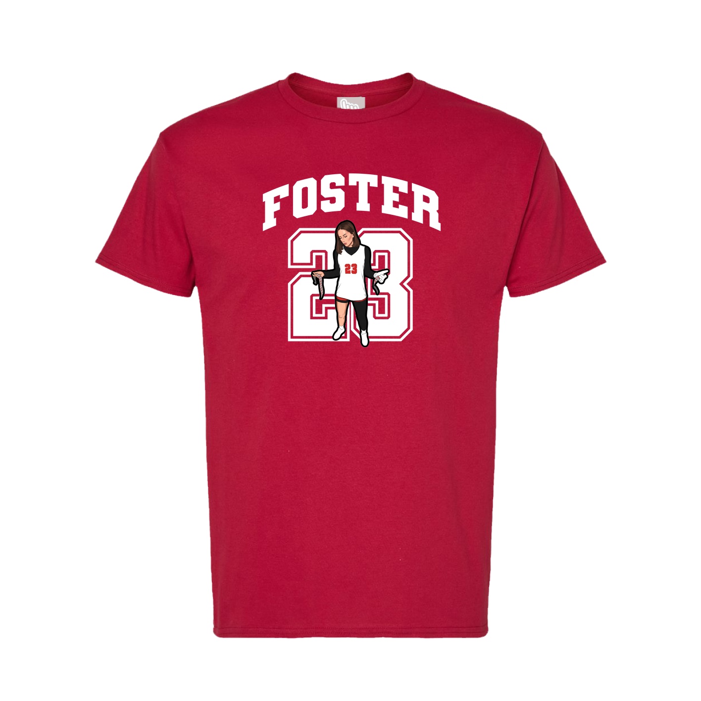 Tee — Number in Crimson