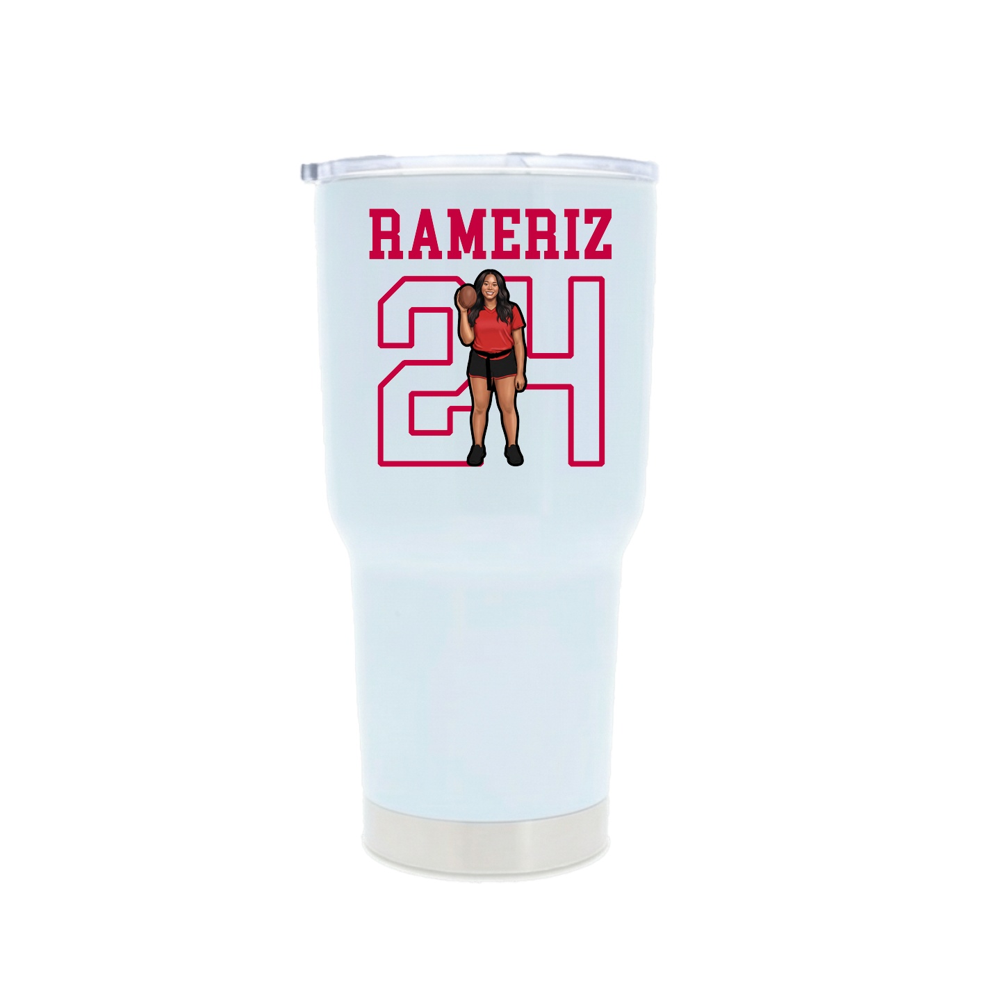 30oz Stainless Steel Tumbler — Shirsey in White