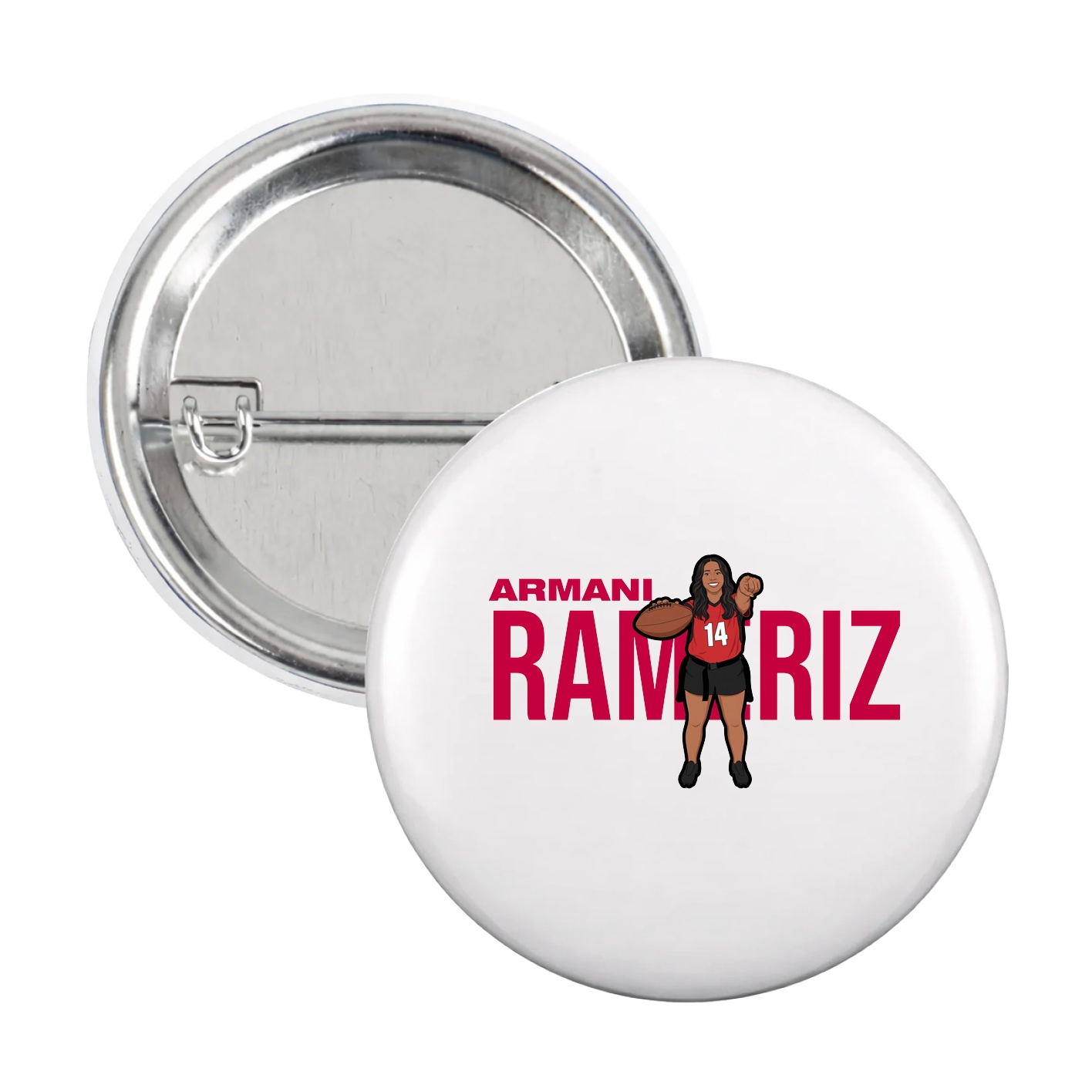 Game Day Button — Player Name in White