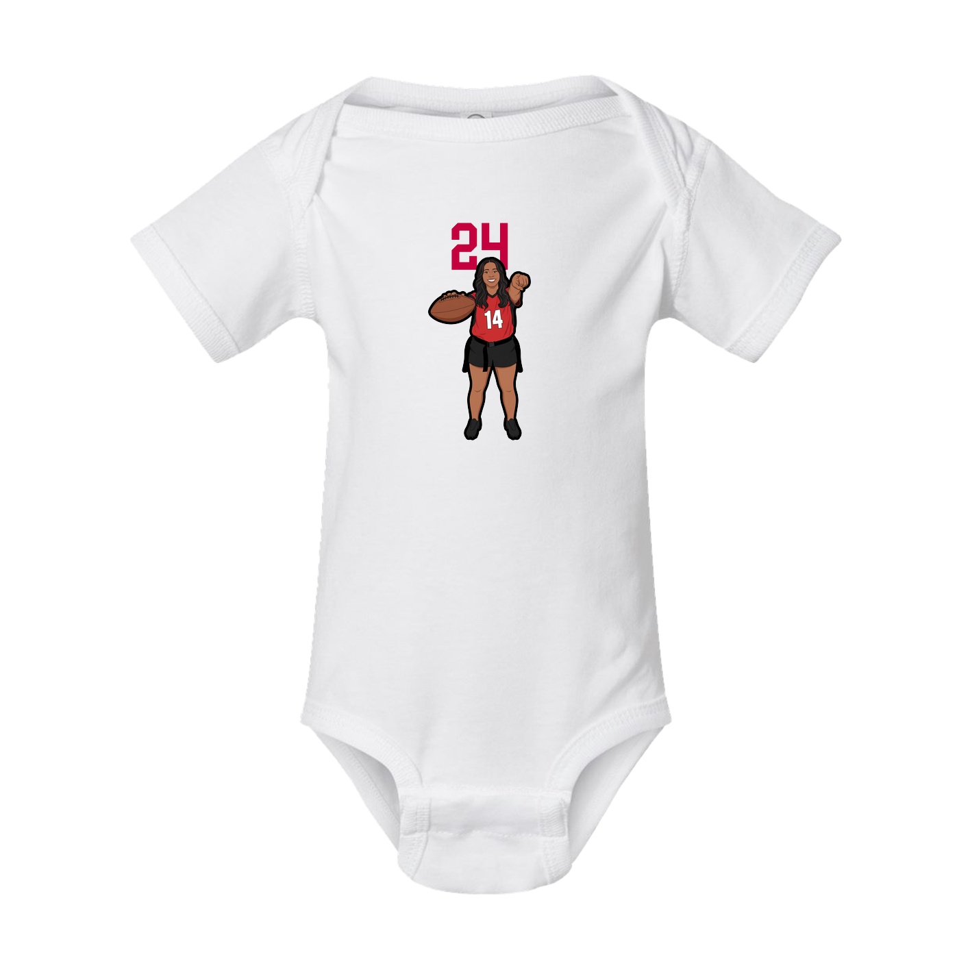 Baby Onesie — Number Top in White