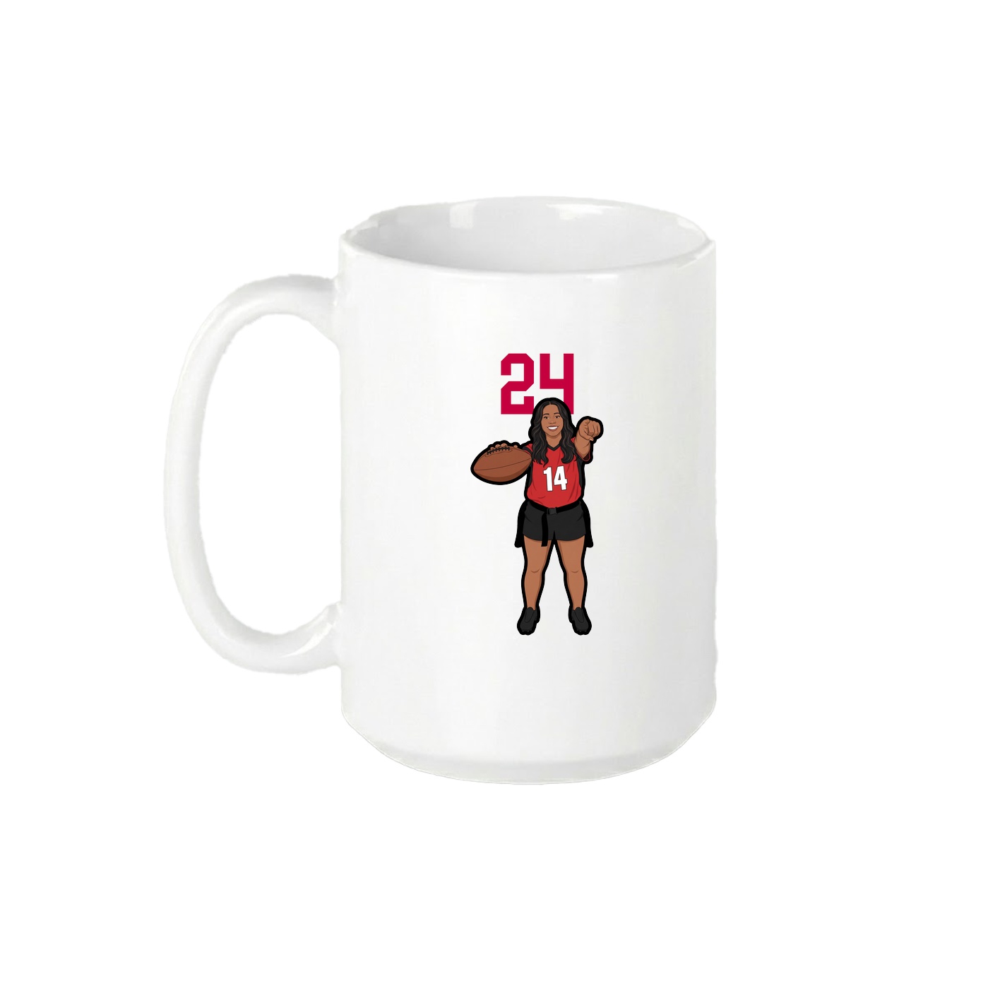 15oz Coffee Mug — Number Top in White