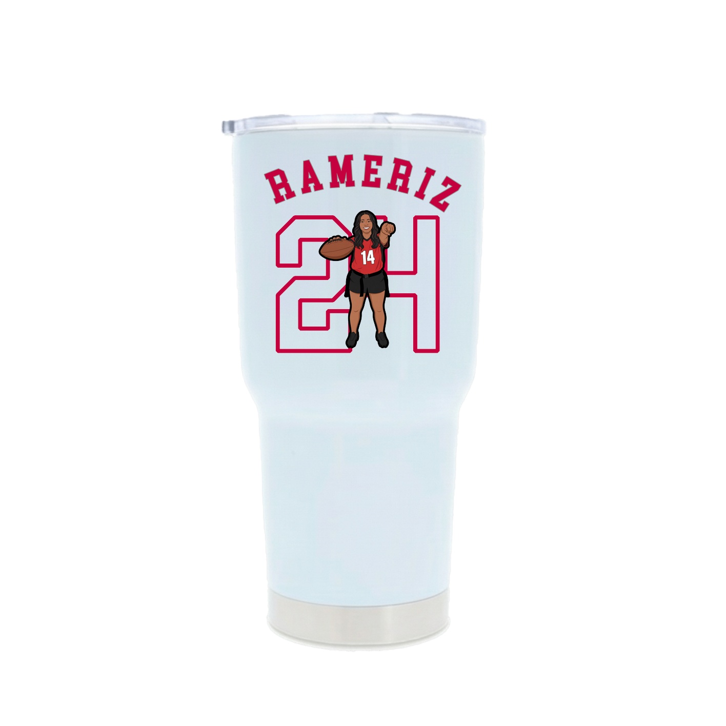 30oz Stainless Steel Tumbler — Shirsey Arch in White