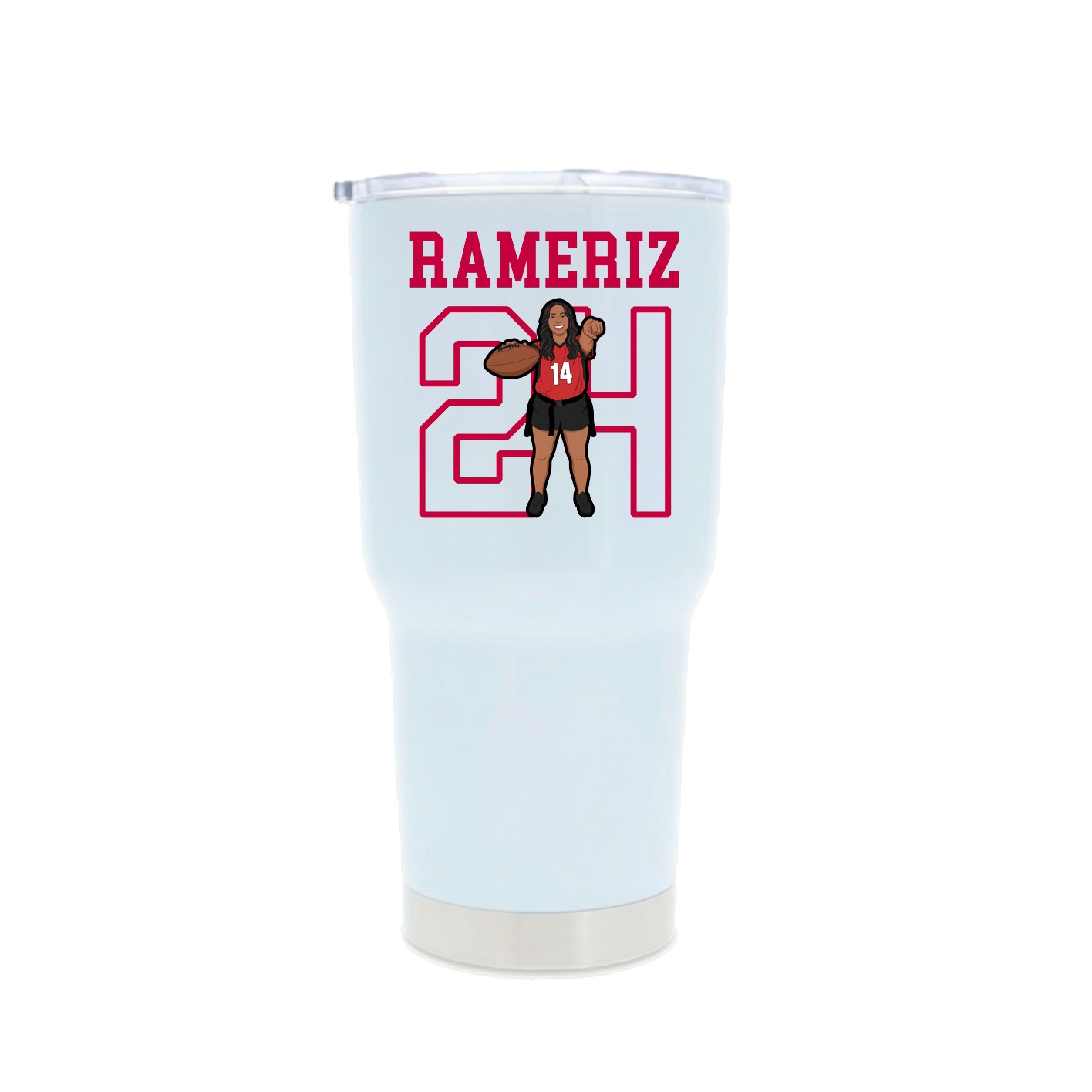 30oz Stainless Steel Tumbler — Shirsey in White