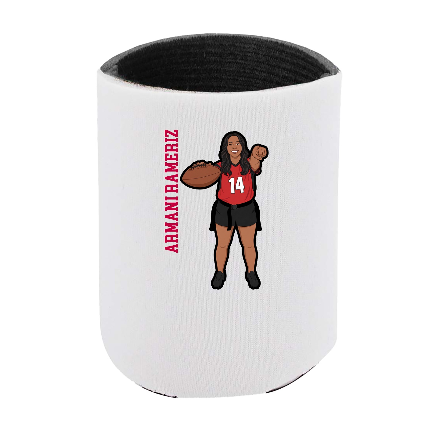 Can Holder — Name Vertical in White