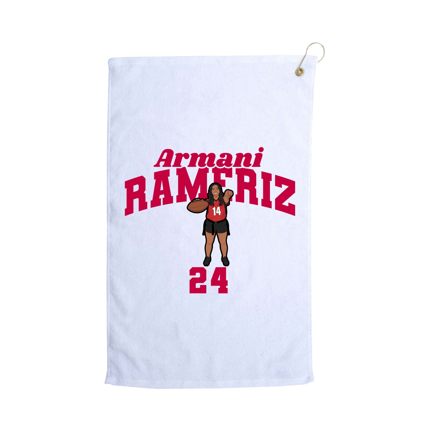 Golf Towel — Signature Arch in White