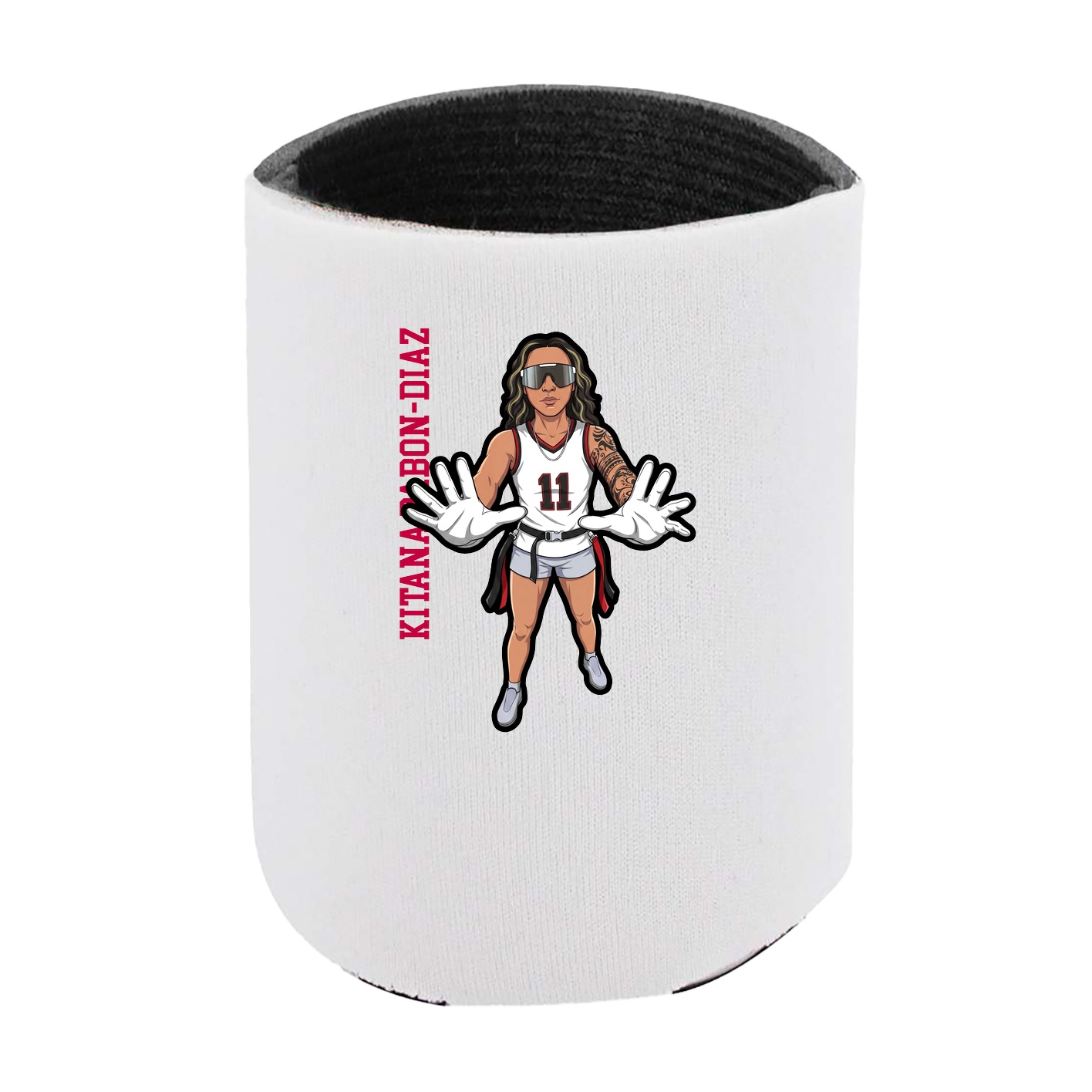 Can Holder — Name Vertical in White