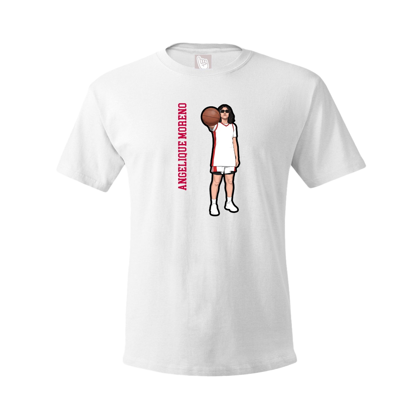 Youth Tee — Name Vertical in White