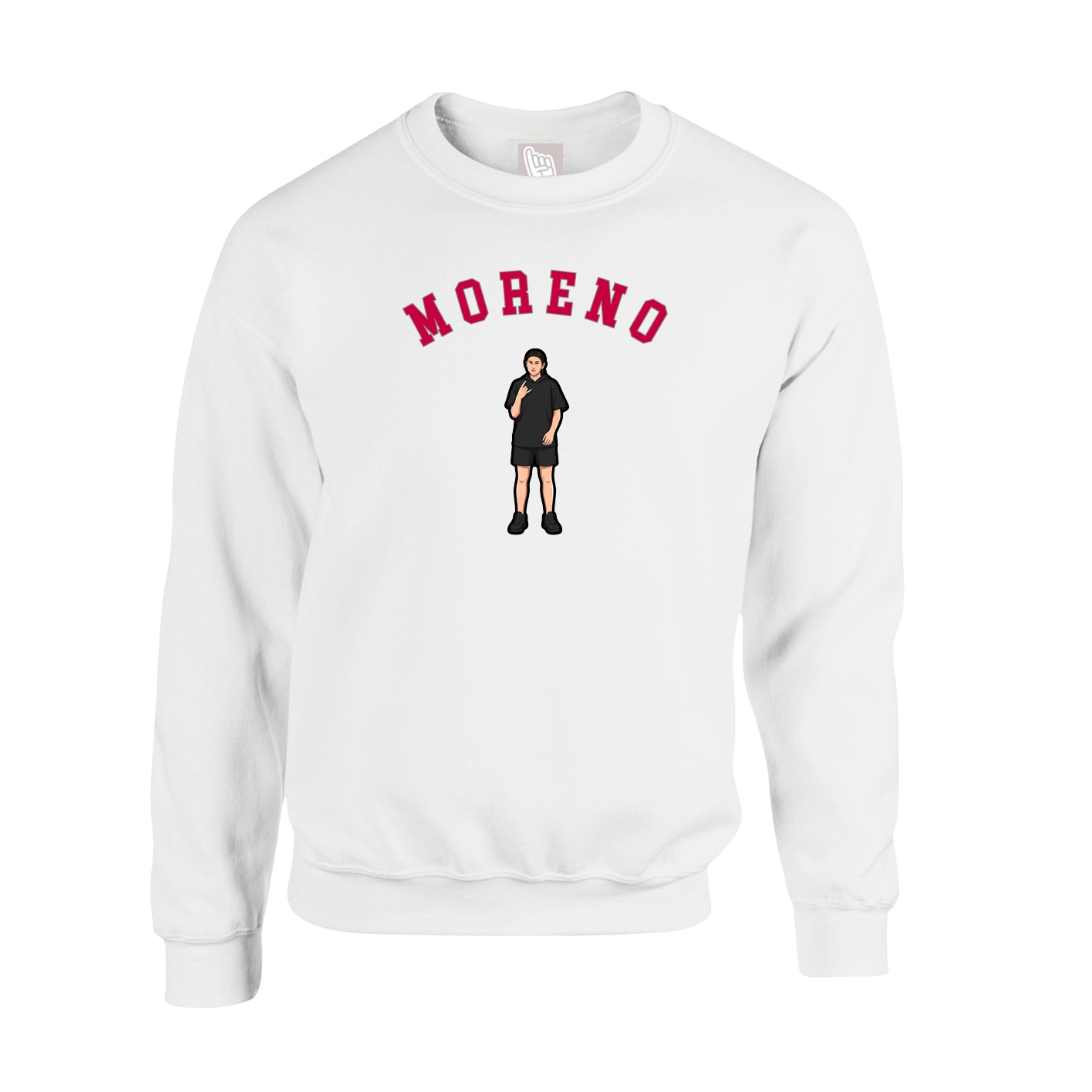 Fleece Crew — Shirsey Arch in White