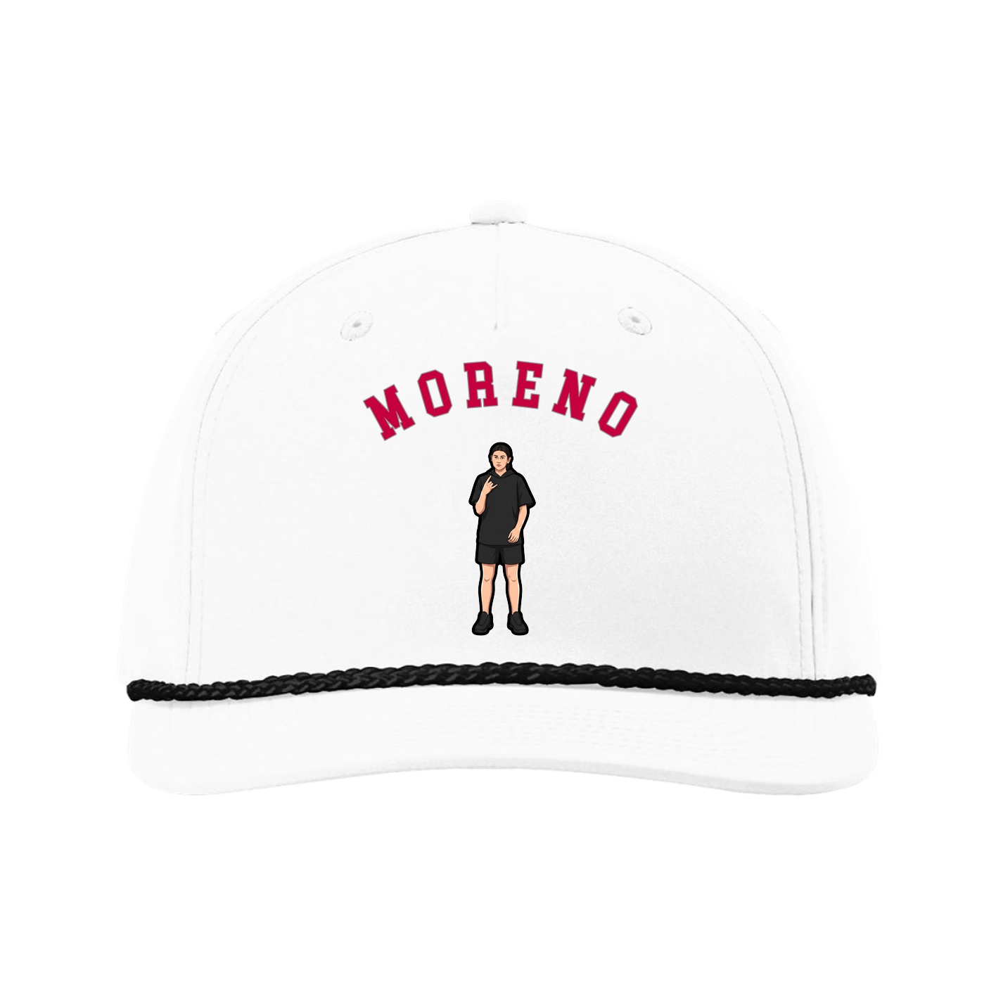 Five-Panel Classic Rope Cap — Shirsey Arch in White