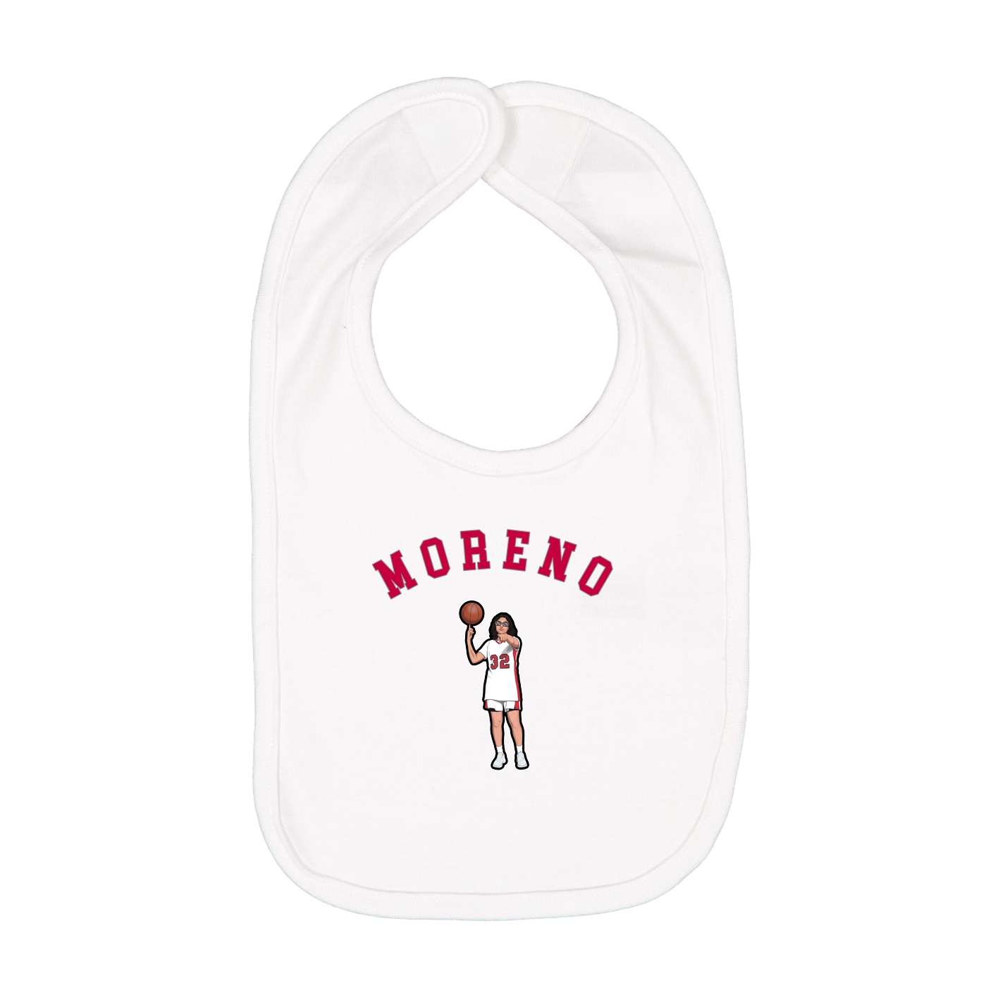 Infant Bib — Shirsey Arch in White